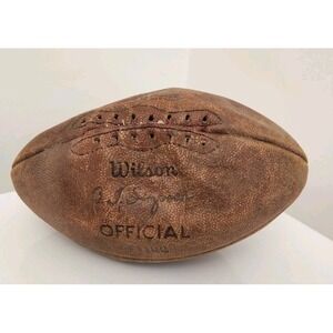 Vintage Wilson 1970s OJ Simpson F1144 NFL Cowhide Football No Bladder‎ Display
